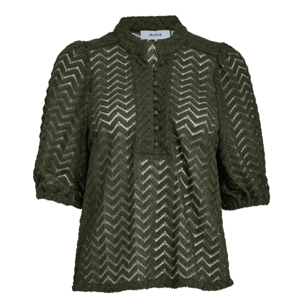MSJeva Half Sleeve Blouse - Rifle green
