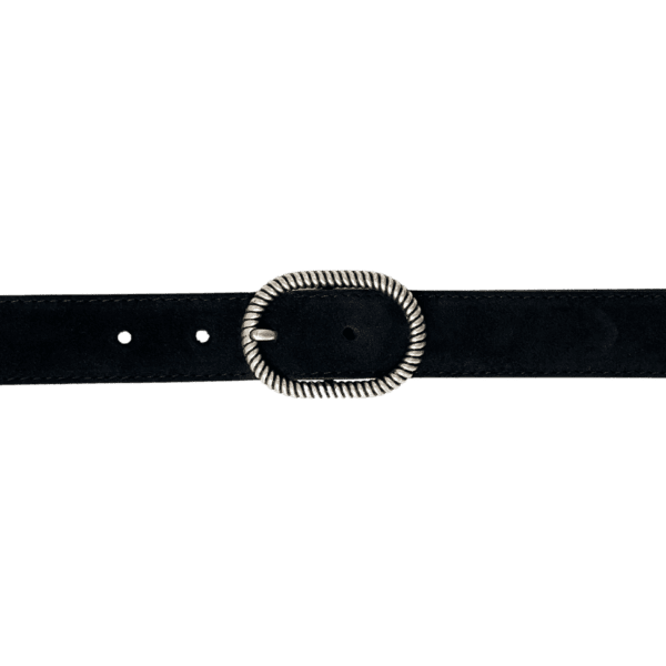 Kim bold belt - Black zilver